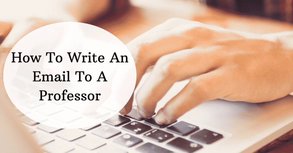 A person typing on a laptop - how to write an email to a professor