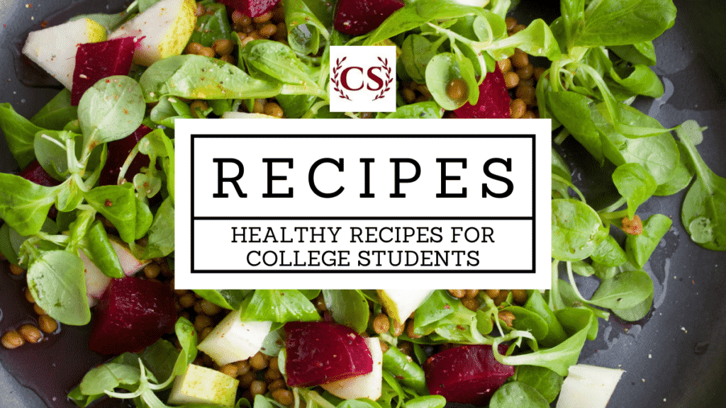 Healthy recipe on display-Healthy Recipes for College students